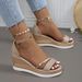 Sandalssummernew Arrival Fish Mouth Flats Wedge Heel One-piece Buckle Fashion Women's Sandals_vogvips.com