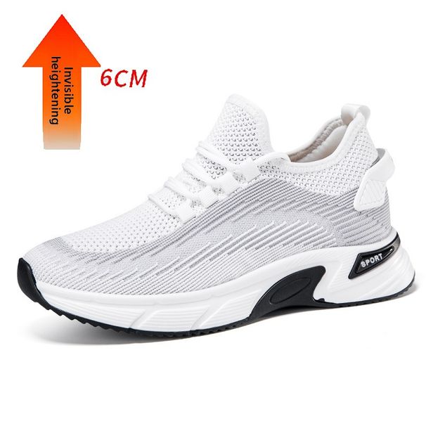 Casual Men's Shoes Flying Woven Mesh Shoes Walking Inner Heightening Shoes Mesh Outdoor Sports Shoes_vogvips.com