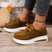 Autumn New Fashion Round Head Lace-up Solid Color Womens Loafers Casual Leather Women's Thick Soled Shoes_vogvips.com