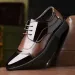 Cross-Border Large Size New Pointed Leather Men'S Business Formal Fashion 100 Tower Lace-Up Wedding Shoes 456_vogvips.com