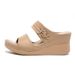 Women's Thick Sole Comfortable Slides With Metal Buckle Large Size Casual Sandals_vogvips.com