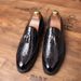 Unbeatable Quality New Blok Color Blocked Fringed Leather Shoes, Shiny Leather, Fashionable Set, Loafers, Hairstyles, Size 48 Men's Shoes_vogvips.com