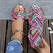 Women's Ethnic Style Printed Flat Open Toe Sandals plus Size Summer Woven Hollow out Beach Sandals_vogvips.com