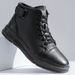 European Warm Series Winter New Trend Genuine Leather Martin High-top Sneakers Workwear British Style Fleece-lined Warm Men's Short Boots_vogvips.com