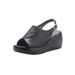 Women's Thick-soled One-strap Petite Women, 2026 Summer New Model, Soft-soled Wedge Heel Peep-toe High-heeled Sandals_vogvips.com