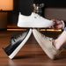 White Sneakers For Women, Flat Non-Slip Mom Shoes, 2024 Spring/Summer New Versatile Soft Sole Student Sports Casual Shoes_vogvips.com