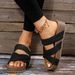 Large Size Casual For Women In 2025, New Flat Thick Bottomed Cross Shaped Sandals_vogvips.com