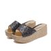 Women’s Shoes Sandals Outdoor Wear Fashionable Wedge Heel Thick Soled Slippers Heightening Internet Celebrity All Match Half Slip Women's Sandals_vogvips.com