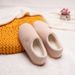 26DW-3-2 Cotton Slippers For Women, Thick Sole, Closed Heel, Suitable For Outdoor Wear, Mom, Pregnant Women, Postpartum, Autumn And Winter, Fleece-Lined Home Shoes_vogvips.com