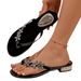 2026 Spring/Summer Popular Cross-Border Foreign Trade Rhinestone European And American Fashion Beach Flip-Flops_vogvips.com