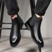 European Warm Series Men's Martin Autumn Genuine Cowhide Pointed Toe High Top Slip-On Leather Boots_vogvips.com