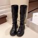 Genuine Leather Slouch Thick-Soled Women Over-the-Knee High Heel Long Western High-Top Riding Boots_vogvips.com