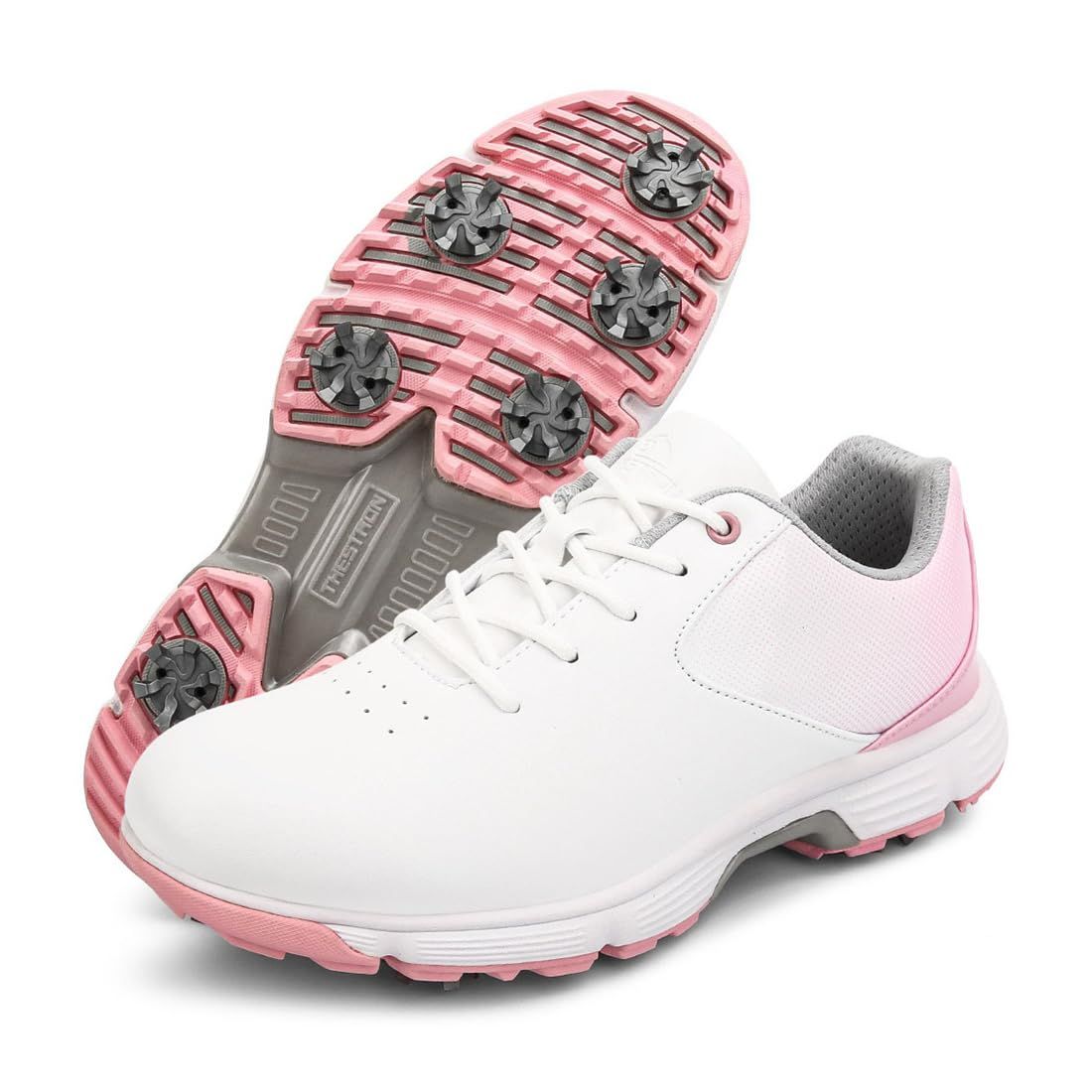 Ladies Waterproof Golf Shoes Outdoor Leather Golf Sport Sneakers Lightweight Comfortable Golfing Shoes_vogvips.com