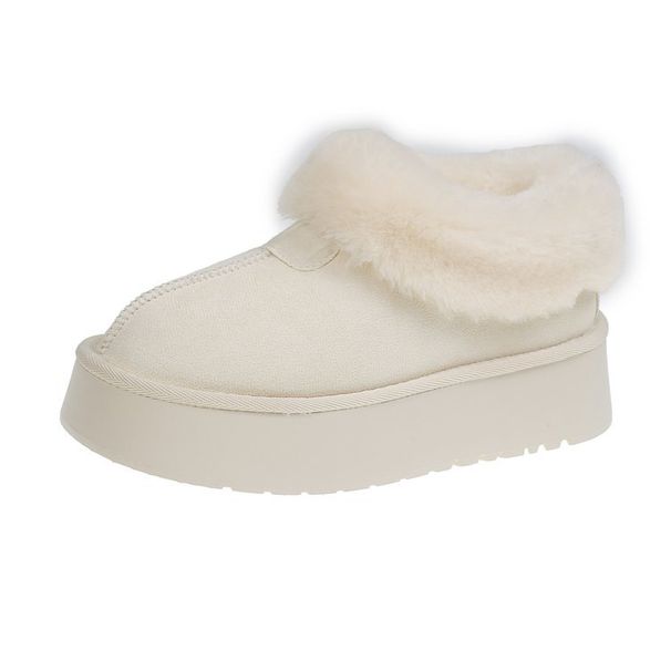 1178225343@qq.com Women's Winter Snow Boots With Fleece Lining, Warm Leather And Wool Integrated Large Cotton Shoes, Outdoor Non-Slip_vogvips.com