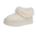 1178225343@qq.com Women's Winter Snow Boots With Fleece Lining, Warm Leather And Wool Integrated Large Cotton Shoes, Outdoor Non-Slip_vogvips.com