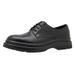 Euro Step 2025 Spring Autumn British Style Big Business Casual Leather Men Lightweight Thick Sole Derby Shoes Black Round Toe_vogvips.com