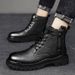 European Warm Series Men's Martin 2025 New Genuine Leather Fleece Lined Warm Mid-Calf Thick Sole Height Increasing Non-Slip Versatile_vogvips.com
