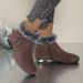 Suede Nubuck Short Round Toe Mid Heel Fleece Lined Autumn Winter Casual Cotton Boots Low Tube Wedge Women_vogvips.com