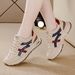 Cross-Border Plus Size Leather Sneakers Running Spring 2025 New Fashion Casual Versatile Dad Shoes Women_vogvips.com