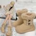 Cow Horn Buckle Snow Boots For Women 2025 New Autumn Furry Hot Item Northeast Plus Plush Thick Warm Cotton Shoes Short Boots_vogvips.com