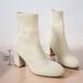 Women's Stretchy Slim Knitted Ankle Boots Spring Autumn New Style Chunky Heel Square Toe Martin Boots Popular High Heels_vogvips.com