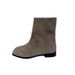 Sheepskin Version ~ Niche New Korean Style High-End Suede Short Western For Women Flat Super Soft Autumn Winter Single_vogvips.com