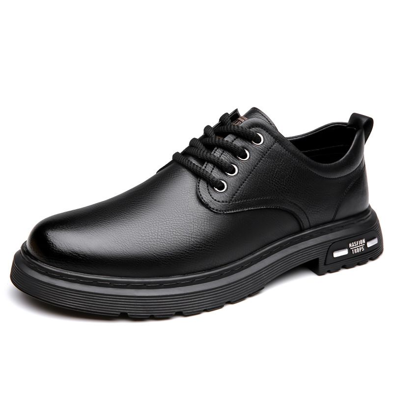 Leather British Thick-Soled Casual Derby Shoes Men's Formal Wedding Work Low-Top Martin Boots Wholesale_vogvips.com