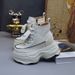 Ultra 14cm High Top Women's Autumn Winter New Style Hidden Heel 12cm Short Boots Petite Fashion Fleece Casual Shoes_vogvips.com