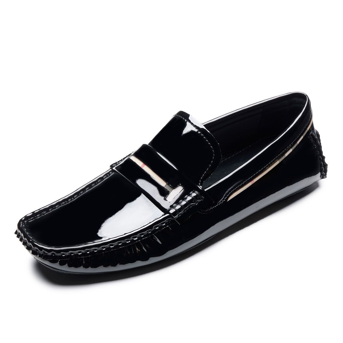 Bo Wei Business Casual Men's Lacquered Le Fu Autumn New Collection British Versatile Super Fiber Leather Bright Face_vogvips.com