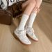 Women's Shoes Spring Retro Round Toe Colorblock Casual Sneakers Lace Up German Training White Shoes Women Spring And Autumn_vogvips.com
