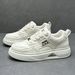 Thick-Soled Sneakers For Men 2025 New Breathable White Top Layer Cowhide Lightweight Comfortable Casual Trendy Autumn_vogvips.com