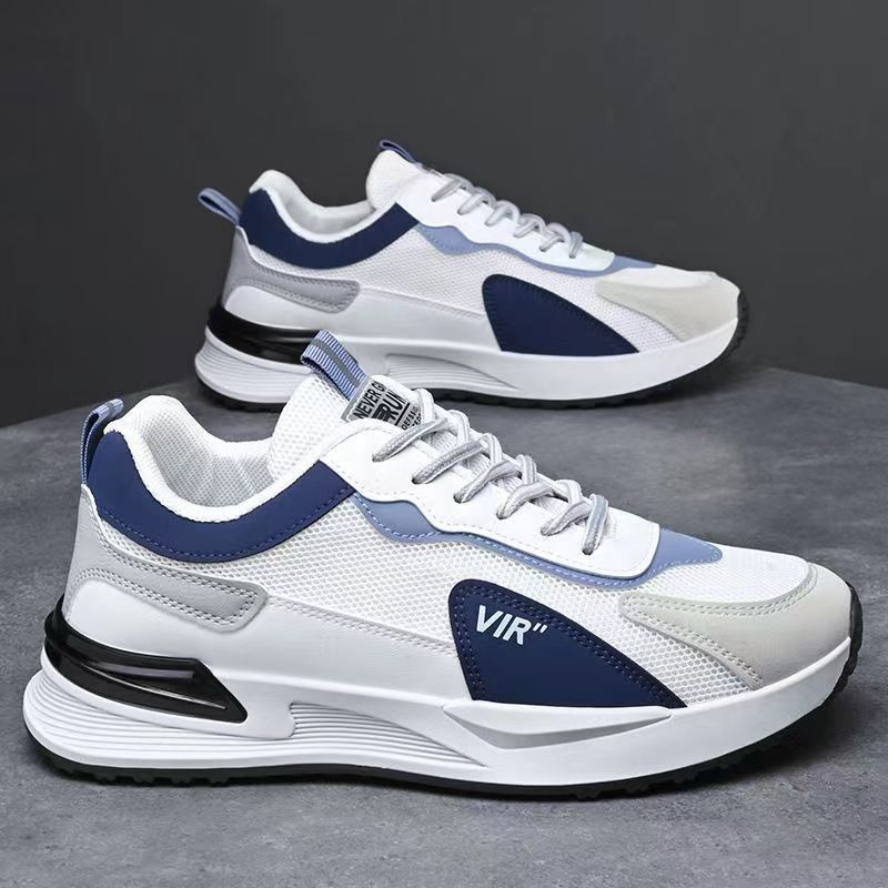 Leather Sports Shoes Men 2025 New Korean Style Trendy Forrest Gump Shoes Low Top Lace Up Running Shoes Soft Bottom Breathable Men's Shoes_vogvips.com