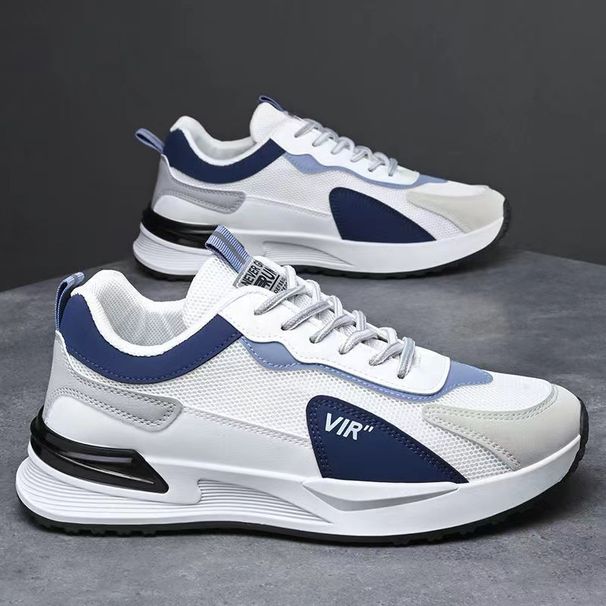 Leather Sports Shoes Men 2025 New Korean Style Trendy Forrest Gump Shoes Low Top Lace Up Running Shoes Soft Bottom Breathable Men's Shoes_vogvips.com
