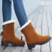 Winter Warm Plush Snow Boots Round Toe Comfortable Flat Solid Color Womens Shoes 240904_vogvips.com