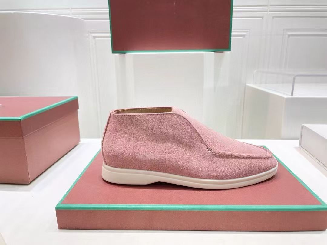New Couple Style LP Casual Comfortable Lightweight Soft Sole Slip On High Top Loafers_vogvips.com