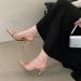 Pointed-toe Bowknot Shallow-heel Stiletto Sandals For Women, 2026 Sring/summer High-heeled Sli-on Mules With Back_vogvips.com
