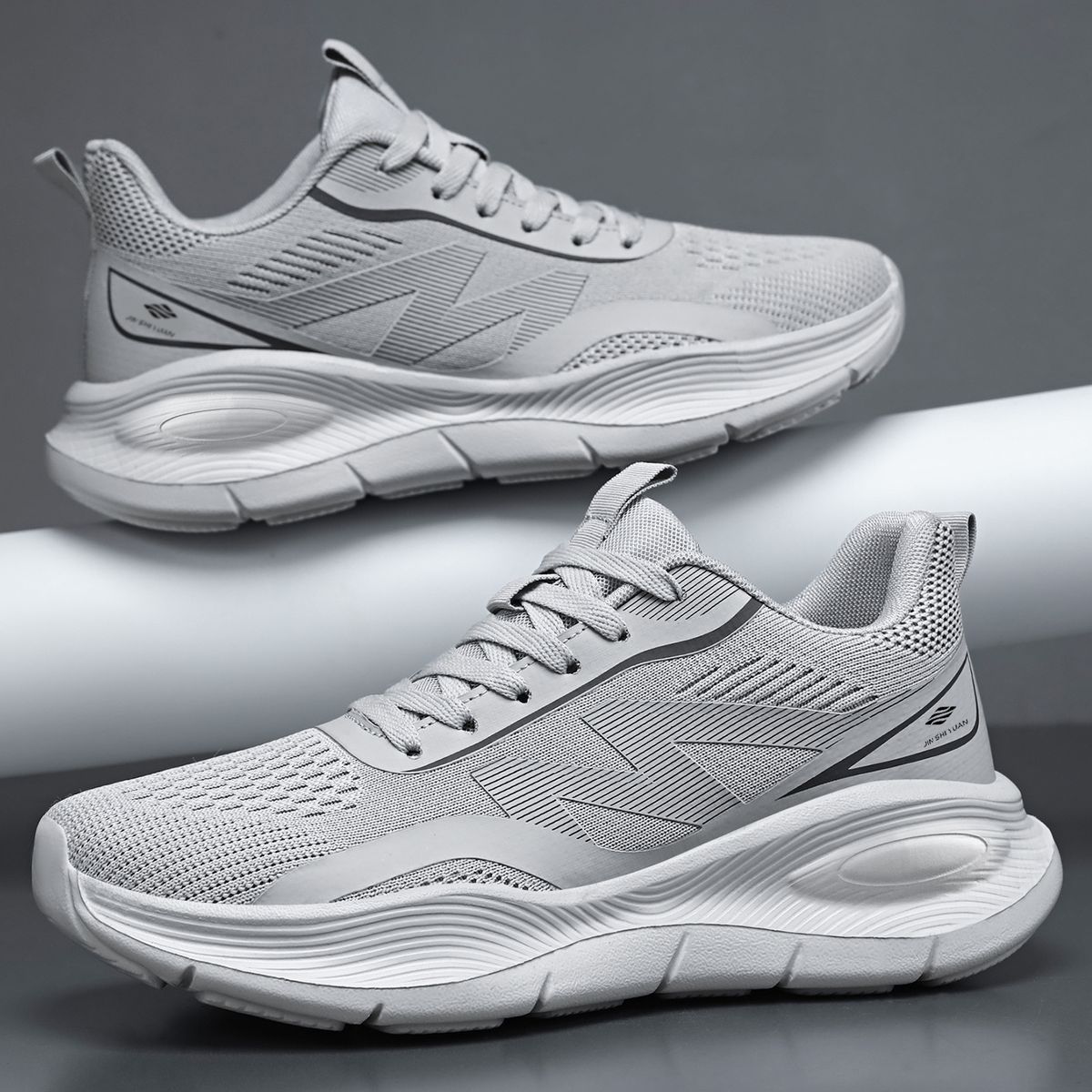 Men's Breathable Knit Sneakers Lightweight Walking Shoes Casual Comfort Fit For Daily Wear_vogvips.com