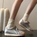 Thick-soled Height-increasing Mesh Breathable Dad Shoes For Women, 2026 Spring/summer New Model, Lace-up White Sneakers_vogvips.com