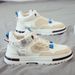 Men's Shoes, Men's Summer High-Top Sports Casual Sneakers, Lined Cotton Shoes, Versatile White Trendy Shoes_vogvips.com