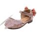 Rhinestones Soft Soled Girls' Sandals Princess Shoes Children's Shoes Spring Style Girls' Leather Shoes_vogvips.com