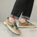 Men's Khaki Green Star Sneakers Retro Lace-up Platform Plus-size New Summer Sports Casual Sneakers For Men Genuine_vogvips.com