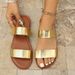 New Solid Color Round Head Wear Casual Large Size Broadband Flip-flops_vogvips.com