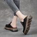 In-stock British-style Thick-soled Lace-up Soft Leather Versatile Casual Loafers 2025 Summer New Women's Shoes_vogvips.com