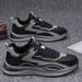 Agan Summer Breathable Leather Men's Sports Korean Style Versatile Thick-Soled Casual Dad Sneakers Trendy Shoes_vogvips.com