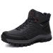 Snow Boots With High Top And Fur For Warmth, Off-road Anti Slip, Lightweight Mountaineering, Men's Cotton Shoes With Fleece For Cold Protection_vogvips.com