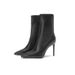 2025 Fashion Pointed Toe Short Leather Thin High Heel Suede Solid Color Slip-On Women's Single Boots Autumn Winter Style_vogvips.com