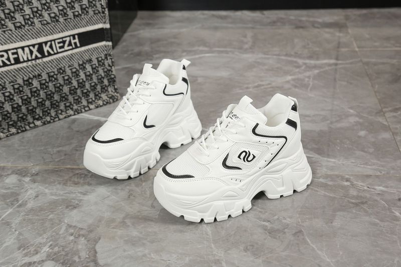 Dad Women's 2024 New Spring All-match Thick-soled Height-enhancing Mesh Sports Casual Shoes_vogvips.com