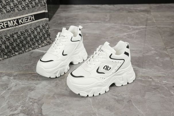 Dad Women's 2024 New Spring All-match Thick-soled Height-enhancing Mesh Sports Casual Shoes_vogvips.com