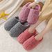 Women's Cotton Indoor Home Warm Non-Slip Thick Sole Couple Furry Slippers Men's Autumn Winter_vogvips.com