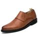 Euro Step British Style Casual Leather Shoes For Men, Business Comfortable Soft Slip-On Thick Sole Men's Shoes, Versatile_vogvips.com